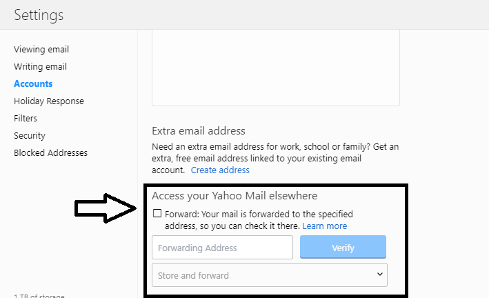 make sure you have selected option Access your Yahoo Mail 