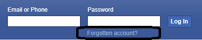 click on forgot password