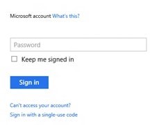enter password and signin