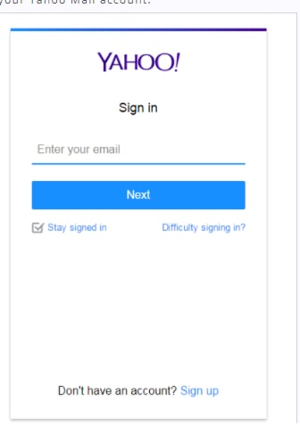 yahoo sign in